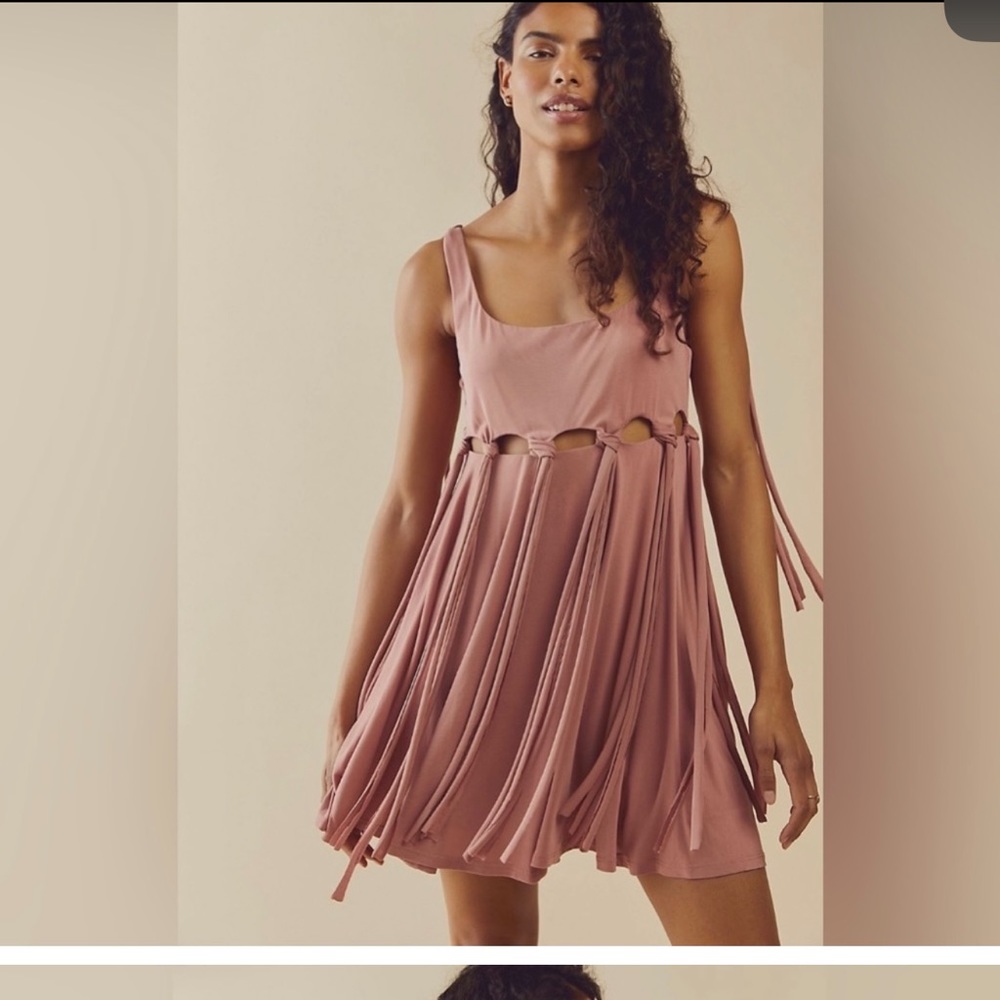 Pink Free People Soleil Mini Dress